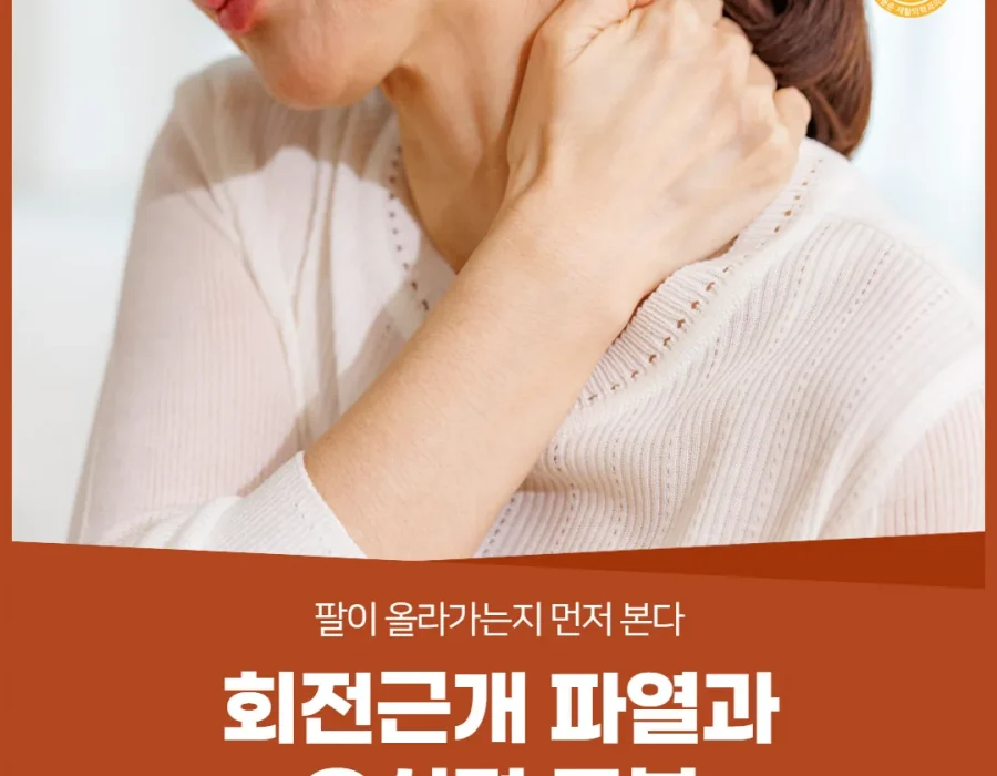 회전근개 파열과 오십견 구분 — 팔이 올라가는지 먼저 본다